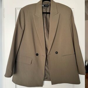 Zara Oversized Olive Blazer